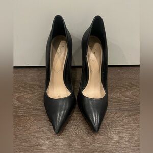 Aldo Black Leather Stilletto Pump Heels